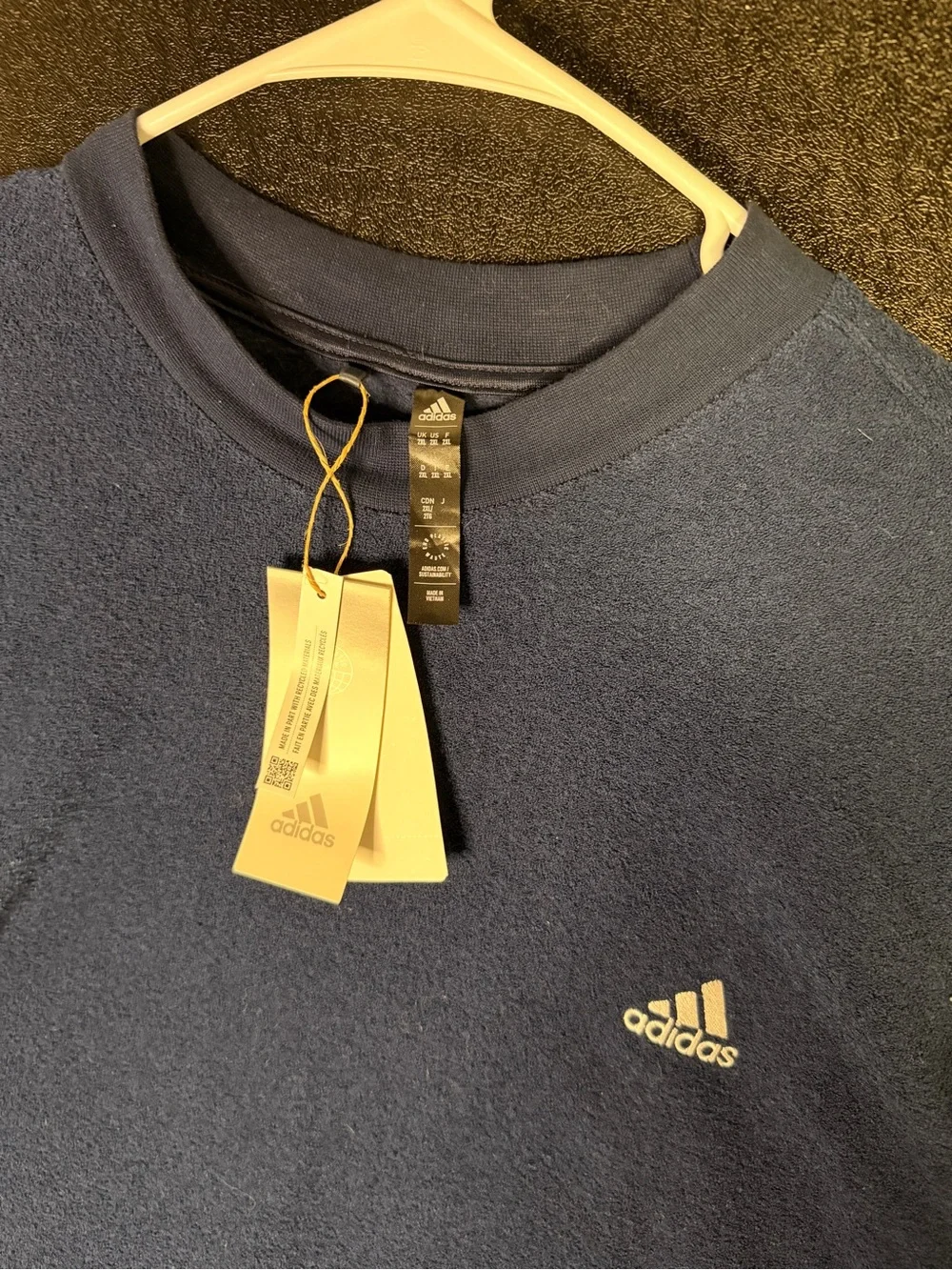 NWT adidas Men's Crewneck Sweater in Navy Blue Sz 2XL